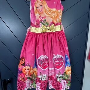 Barbie Pink Dress with Gold Bow